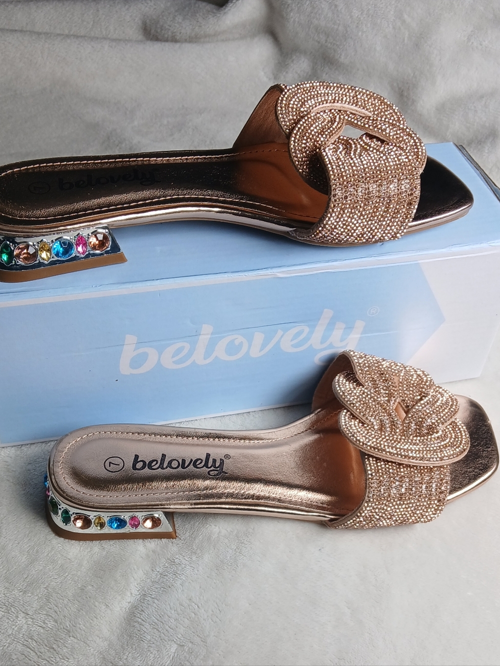 Belovely Rose Pink Gold  Sandals